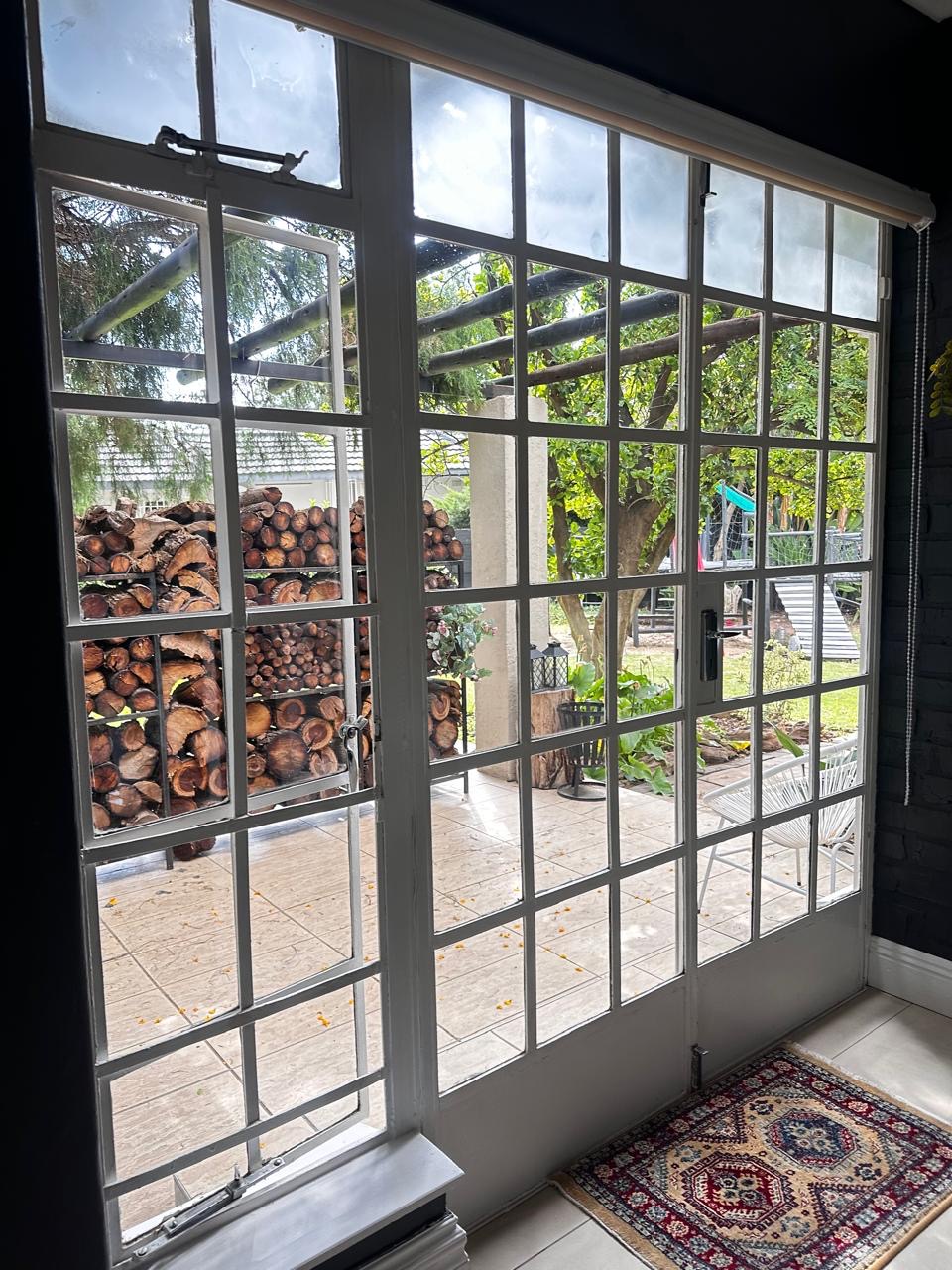 Room 1 French doors opening onto the private patio